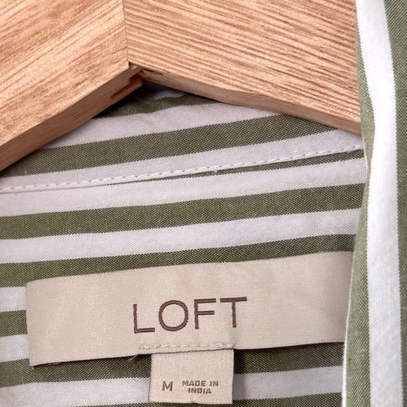 Loft Striped Button Up Long Sleeve Shirt - Picture 6 of 8